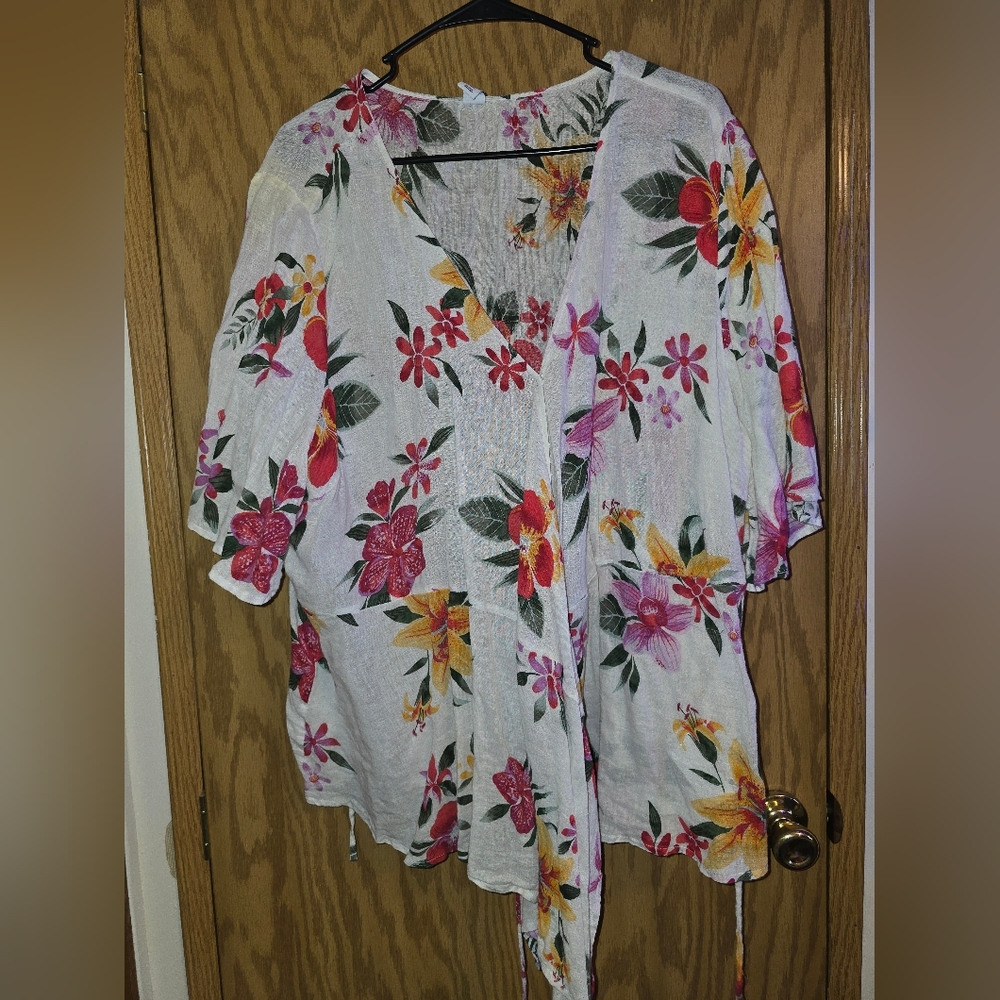 Floral Print Kimono